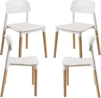 Regalos Miguel Packs Sillas Comedor - Pack 4 Sillas Estin - Blanco