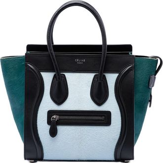 Celine Pre-owned Celine Micro Tricolor Pony Hair Luggage Tote Ladies HKVQOIH3MK7R5D82