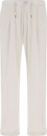 Herno Mens Relaxed Fit Drawstring Straight Leg Pant In Ice