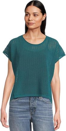 Eileen Fisher Jewel Neck Sweater Womens Sweater Harbor : MD, Cotton