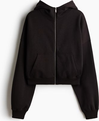 H&M Hoodiejacke - Schwarz
