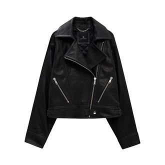Anine Bing Leather Jackets, female, Black, Size: XS Perfecto Julie