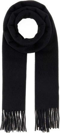 Max Mara Black Logo Scarf
