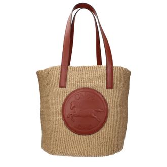 Chlo&eacute; Damens Korb-Umh&auml;ngetasche Beige/Seppia-Papier