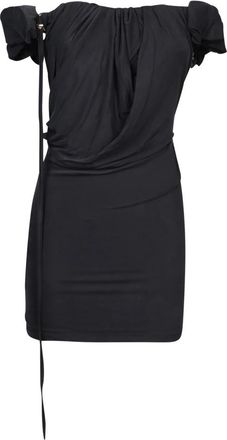 Jacquemus La Robe Ciceri Mini Jurk - Dames - Korte kleedjes - Zwart - S - Katoen - Kleedjes