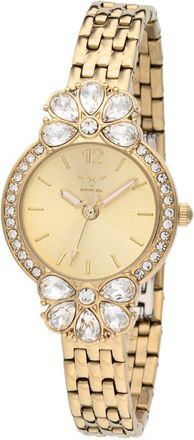 Invicta Wildflower 69103 Dames Horloge - Quartz Uurwerk - met gouden Wijzerplaat - 30mm