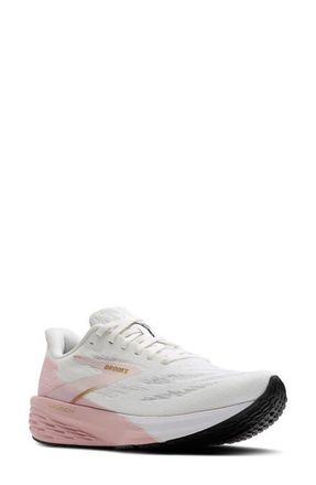 Brooks Launch 11 Running Shoe in White/gold/pink at Nordstrom, Size 10