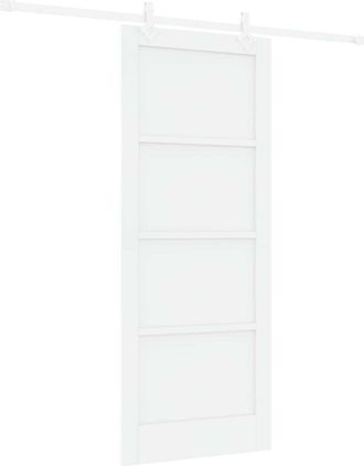 vidaXL Puerta Corredera Blanco 83 X 202 Cm Madera De Pino Maciza Vidaxl