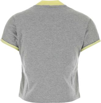 Versace Logo-Printed Cotton T-shirt - Gray