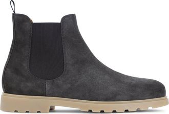 Kiton Dark Brown Suede Calf Leather Boots-Uomo