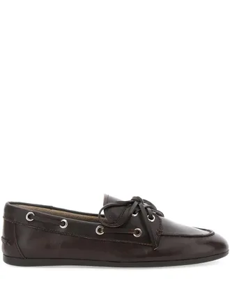 Jeffrey Campbell Leren loafers - Bruin