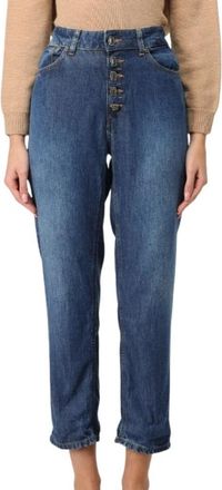 Dondup Pantalone Koons Gioiello Cropped Jeans - Dames - Cropped Jeans - Blauw - W28 - Katoen - Jeans