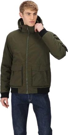 Regatta Mens Faizan Waterproof and Breathable Jacket - Coat with thermoguard insulation, hood and multipocket, XXL (RMP332), Dark Khaki