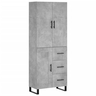 Berkfield Home Highboard Concrete Grey 69.5x34x180 cm Engineered Wood