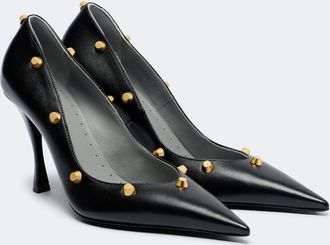 Balenciaga Midnight City studded leather pumps