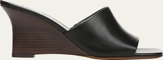 Vince Pia Leather Wedge Sandals