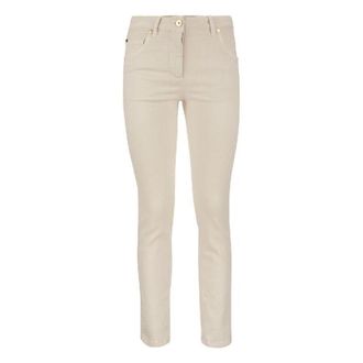Brunello Cucinelli Moonlight Slim Cotton Stretch Trousers, Brand Size 44 (US Size 10)