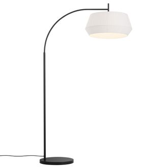 Nordlux Modern Indoor Floor Lamp White Textile E27 Hand Pleated - Mains Powered, IP20