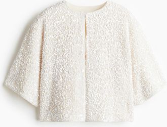H&M Cardigan mit Pailletten - White