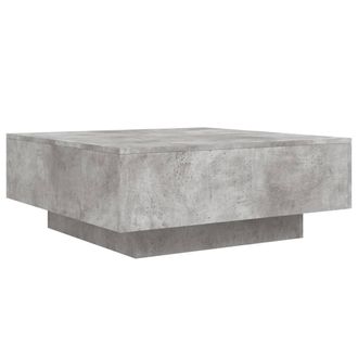 vidaXL Mesa De Centro Con Luces Led Gris Hormig&oacute;n 80x80x31 Cm Vidaxl