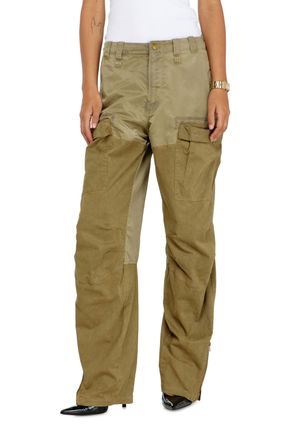 Diesel Cargo pants in cotton and nylon - Pants - Woman - Green