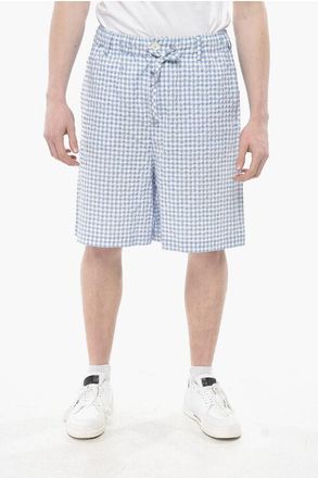 Marni Seersucker Cotton Shorts With Gingham Pattern size 46