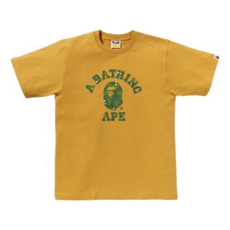 A Bathing Ape Bitmap College Tee Yellow 1K80-110-039-YELLOW