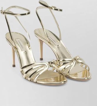 Casadei metallic open toe strappy sandals design