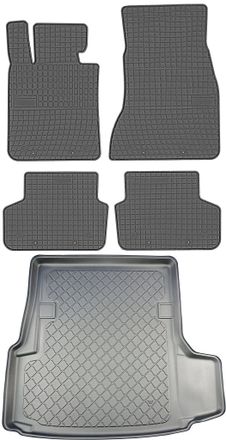 OEM Bmw Serie 5 G30 Sed&aacute;n Desde Marzo De 2017 - Juego De Alfombrillas De Goma Para Coche + Alfombrilla Para Maletero