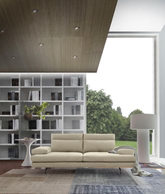 CALIA ITALIA 3-Sitzer »Toby Wing, Designsofa, hochwertige Verarbeitungsdetails, bequem« inkl. Sitztiefenverstellung und Armteilfunktion, Füsse in Schwarz matt