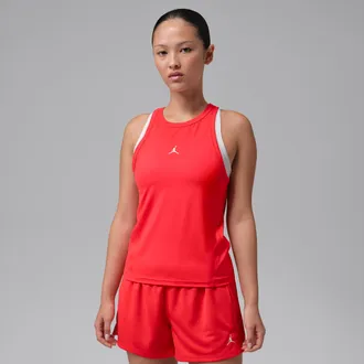 Nike Jordan Womens Jordan Sport Essentials Dri-FIT Sleeveless Top in Red | IF2205-631