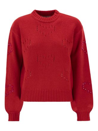 MC2 Saint Barth Danya trui met hartpatroon - Rood