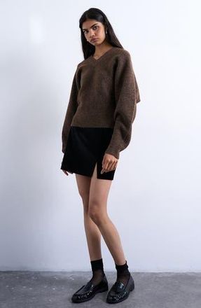 Topshop Faux Leather Miniskirt in Black at Nordstrom Rack, Size 2 Us (Fits Like 0) Uk