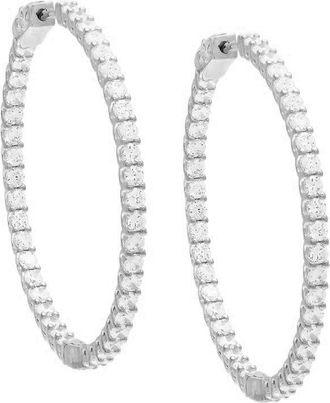 Adina Eden CZ Thin Round Hoop Earring