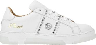 Philipp Plein Low-Top Sneakers - unisex - Sneakers - Wit - 40 EU - Leer - Schoenen