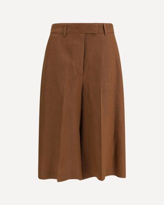 Lardini Straight-Leg Bermuda Shorts in twill with pleats Female 40