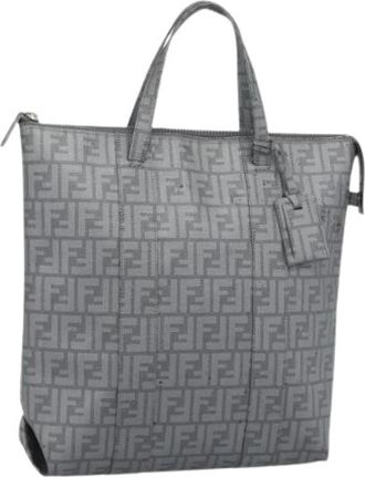 Fendi Pre-owned Vintage Zucca Canvas Tote Bag - Dames - Vintage Shopper - Grijs - ONE Size - Vintage