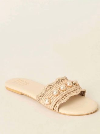BTB Los Angeles Womens Marbella Slides In Natural