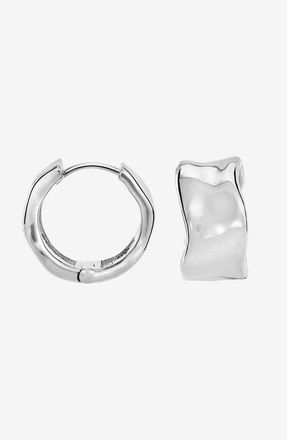 Dower & Hall Wide Waterfall Huggie Hoops in Sterling Silver at Nordstrom