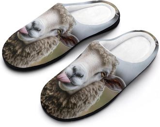 Generic Funny Sheep Womens Slippers Warm House Slippers Indoor House Shoes with Anti-Skid Rubber Sole