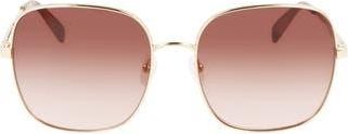 Longchamp 59mm Monogram Square Sunglasses in Gold/gradient Burgundy at Nordstrom Rack