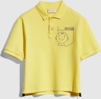 Gucci Kids - Cotton Polo Shirt, Size 10 years, Yellow
