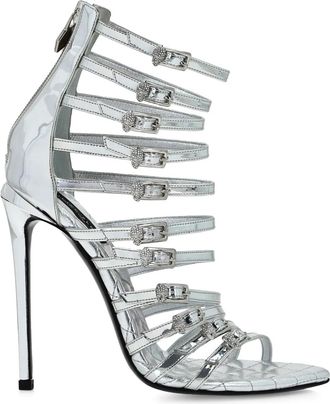Philipp Plein Sandali Mirror Plein Skull - Argento