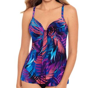 Miraclesuit Marina Underwire Tankini Top In Purple
