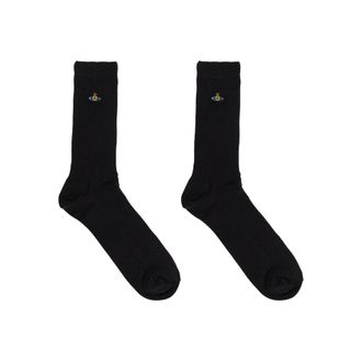 Vivienne Westwood Orb-embroidered Ribbed Socks