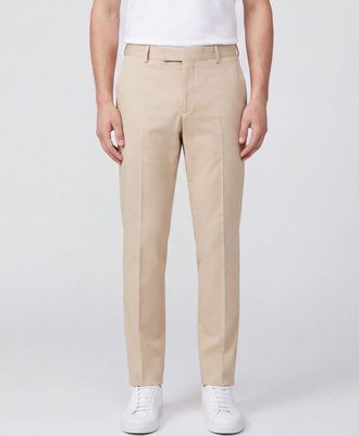 Pantaloni Torino Slim Fit Chino Trousers in Stretch Cotton with Welt Pockets