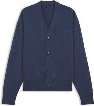 BOSS Virgin-wool cardigan in a relaxed fit