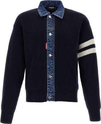 Dsquared2 denim Mix Cardigan