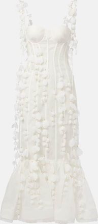 Zimmermann Abito lungo Dawning in lino e seta