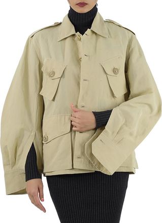 Petar Petrov Ladies Sand Cotton-Linen Mue Jacket, Brand Size 40 (US Size 6)